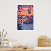 Vermont Ski Art 1 Poster (Keuken)
