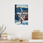 Vermont Ski Bestemmingsposter 1 Poster (Keuken)