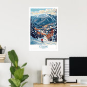 Vermont Ski Run Kunst 1 Poster (Thuiskantoor)