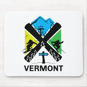 Vermont Ski T-shirt - Accessoires voor skiën en sn Muismat