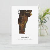 Vermont Sla de datum fotokaart op Save The Date (Staand voorkant)