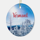 Vermont Sneeuw en bergen Foto Keramisch Ornament (Links)