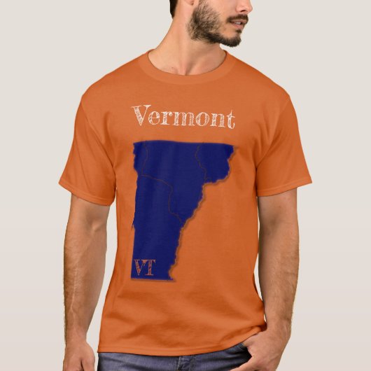 Vermont-snelwegen [Navy Blue Design] T-shirt (Voorkant)