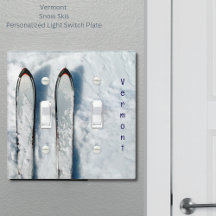 Vermont Snow Ski Light Switch Hoesje