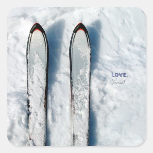 Vermont Snow Ski Sticker (Voorkant)