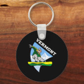 Vermont Snowboarder Kinder Kinderen Jongen Sleutelhanger (Voorkant)