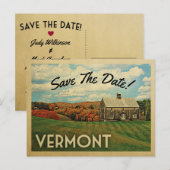 Vermont sparen de  Briefkaarten van de Datum (Voorkant / Achterkant)