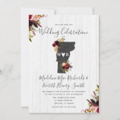 Vermont staat bestemming bruiloft uitnodiging (Voorkant)