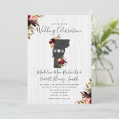 Vermont staat bestemming bruiloft uitnodiging (Staand voorkant)