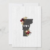 Vermont staat bestemming bruiloft uitnodiging (Achterkant)