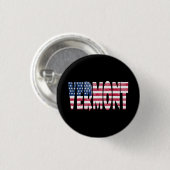 Vermont staat ronde button 3,2 cm (Voorkant /achterkant)