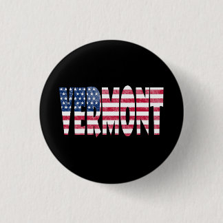 Vermont staat ronde button 3,2 cm
