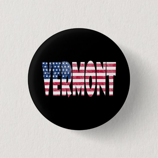 Vermont staat ronde button 3,2 cm (Voorkant)