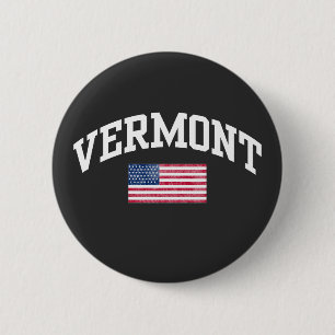 Vermont staat ronde button 5,7 cm