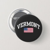 Vermont staat ronde button 5,7 cm (Voorkant /achterkant)
