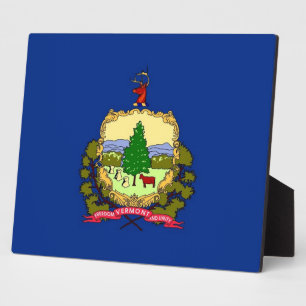Vermont Staat Vlag Plaquette Fotoplaat