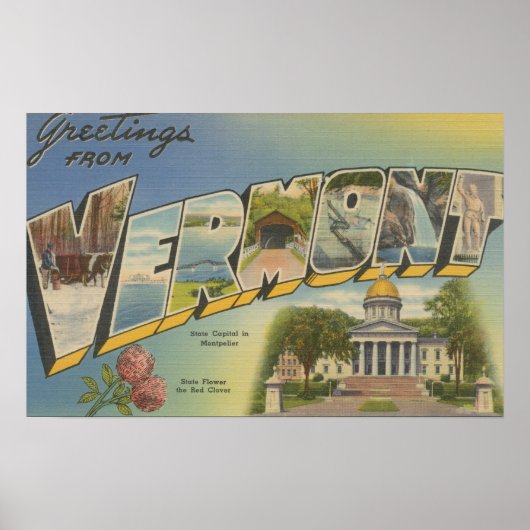 Vermont (Staatskapitaal/Bloem) - Poster (Voorkant)