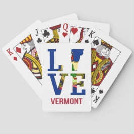 Vermont Staatsvlag Liefde Pokerkaarten