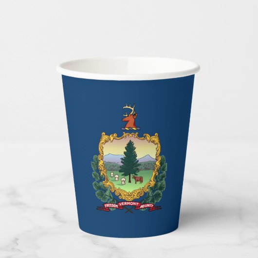 Vermont Staatsvlag Papieren Bekers (Links)