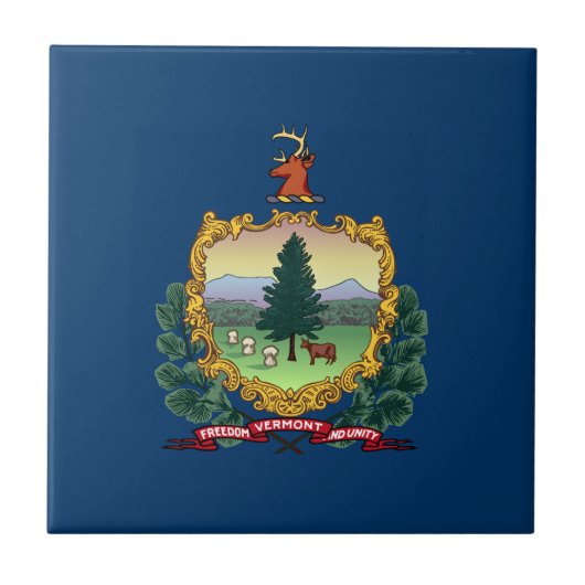 Vermont Staatsvlag Tegeltje (Voorkant)