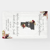 Vermont State Bestemming Rustieke bruiloft Welkom Spandoek (Horizontaal)