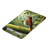 Vermont State Bird Hermit Thrush Magneet (Linkerzijde)