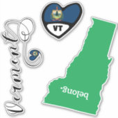 Vermont State, Blad van Die Cut Stickers (Voorkant)