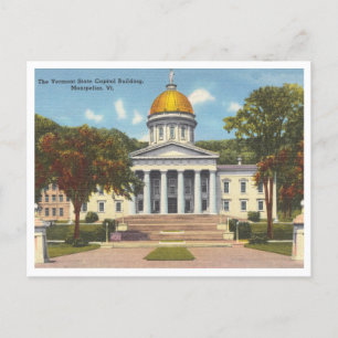 Vermont State Capitol Building Montpelier Vintage Briefkaart