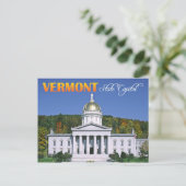 Vermont State Capitol-gebouw, Montpelier Briefkaart (Staand voorkant)