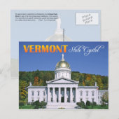 Vermont State Capitol-gebouw, Montpelier Briefkaart (Voorkant / Achterkant)