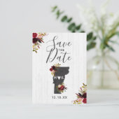 Vermont State Destination Rustic De datum opslaan Aankondigingskaart (Staand voorkant)