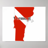 Vermont State Dive Flag Poster (Voorkant)