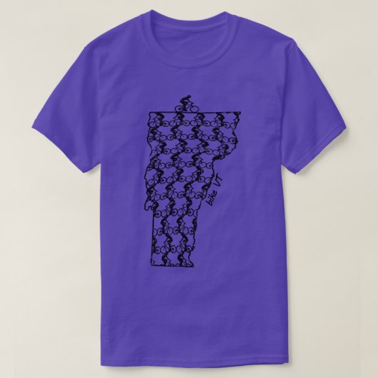 Vermont State Fietsfiets VT Fietsrijden T-shirt (Design voorkant)