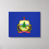 Vermont State Flag Design Decor Canvas Afdruk (Voorkant)