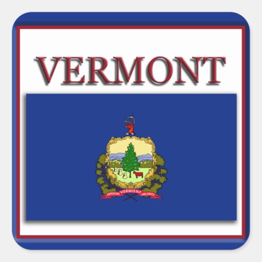 Vermont State Flag Design Sticker (Voorkant)