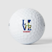 Vermont State Flag Love Golfballen (Voorkant)
