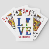 Vermont State Flag Love Pokerkaarten (Achterkant)