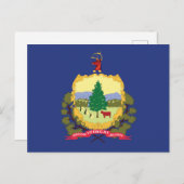 Vermont State Flag Pine Tree Cow Maple Mountain Briefkaart (Voorkant / Achterkant)