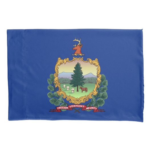 Vermont State Flag Print Patriot Kussensloop (Voorkant)