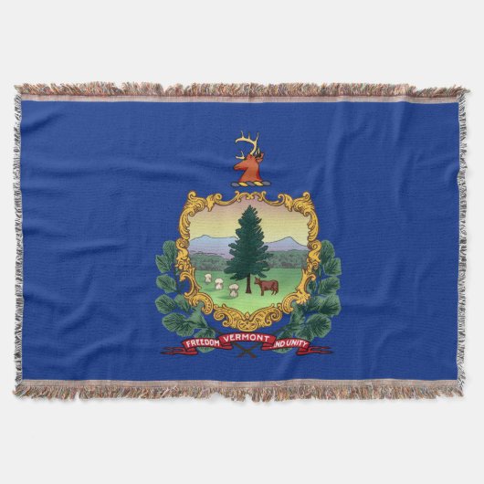 Vermont State Flag Print Patriottisch Deken (Voorkant)