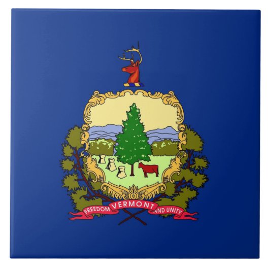 Vermont State Flag Tegel Tegeltje (Voorkant)
