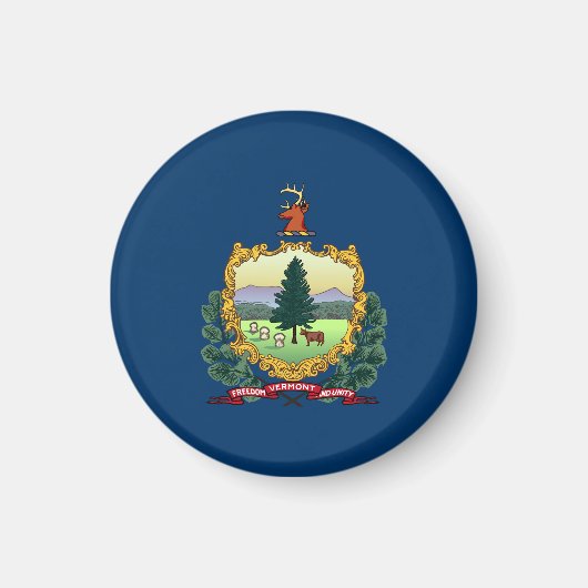 Vermont State Flag Verenigde Staten Magneet (Voorkant)