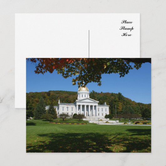 Vermont State House Briefkaart (Voorkant / Achterkant)