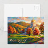 Vermont State House VS Briefkaart (Voorkant / Achterkant)