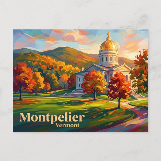 Vermont State House VS Briefkaart (Voorkant)