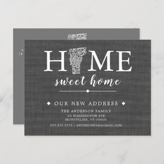 Vermont State Moving Aankondiging Post Kaart (Voorkant / Achterkant)