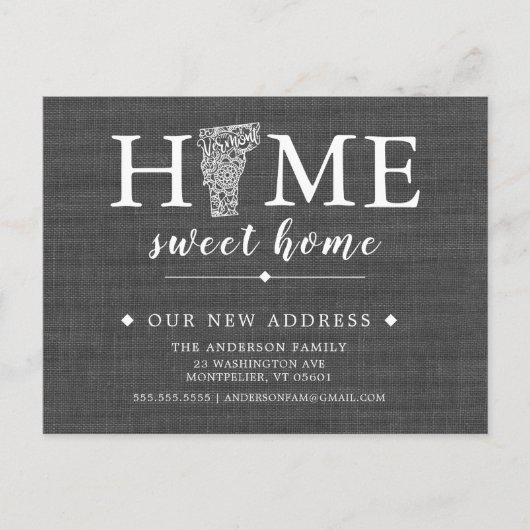 Vermont State Moving Aankondiging Post Kaart (Voorkant)