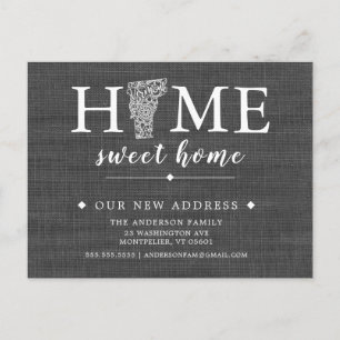 VERMONT State Moving Announounge Post Card Aankondigingskaart