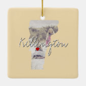Vermont State Photo insert and town name Keramisch Ornament (Achterkant)