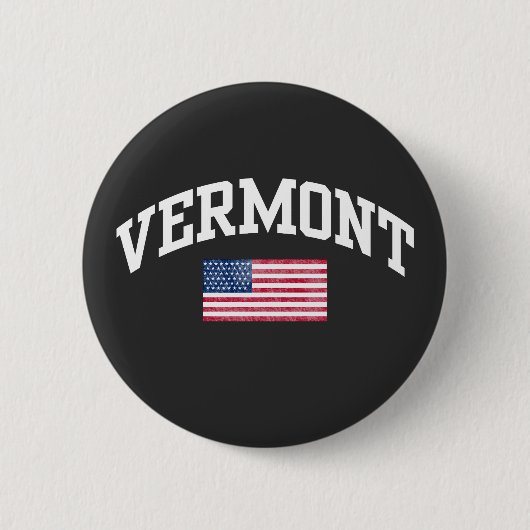 Vermont state ronde button 5,7 cm (Voorkant)